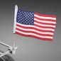 Preview: 4-248-N, Fahnenhalterung 30 cm. (ohne Gelenk) mit USA Flagge und Nusskappe