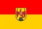 Preview: Burgenland mit Wappen, Eine Motorradfahne 40 x 28 cm. 2 Fahnen zu einer Fahne vernäht