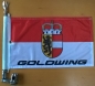 Preview: Salzburg mit Wappen & Goldwing, Fahne in der Größe 40 x 26 cm. passend für Fahnenstangen 678-016 (Adler) und 678-016 B (Kugel)