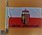 Preview: Oberösterreich/Goldwing Fahne in der Größe 40 x 26 cm. passend für Fahnenstangen 678-016 (Adler) und 678-016 B (Kugel)