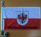 Preview: Tirol mit Wappen, Fahne in der Größe 40 x 26 cm. passend für Fahnenstangen 678-016 (Adler) und 678-016 B (Kugel)