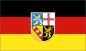 Preview: Saarland mit Wappen, 40 x 28 cm. Eine Motorradfahne 40 x 28 cm. 2 Fahnen zu einer Fahne vernäht