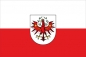 Preview: Tirol mit Wappen, Fahne in der Größe 40 x 26 cm. passend für Fahnenstangen 678-016 (Adler) und 678-016 B (Kugel)