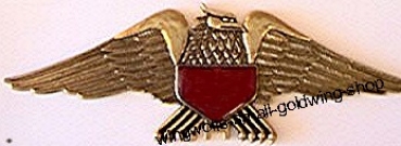 138-316A2,    Gold Adler mit rotem Schild 6 cm X 2 cm