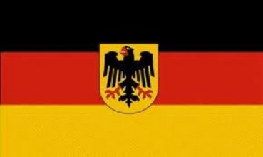 Deutschland Flagge mit Adler, 26 cm X 40 cm