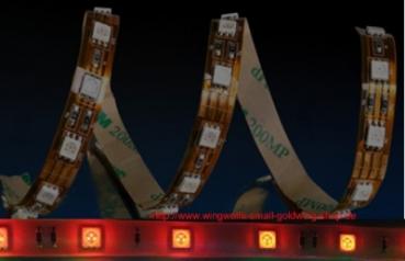 Rot, 5060 ,Wasserfest IP 65, -LED Strip,  Grundfarbe Weiss, 30 Chips/mtr. Wunschänge