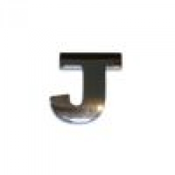 J       Chrombuchstaben ca. 2,7 mm x 0,3 mm Rückseite Klebefolie