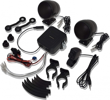 13-2505A, Stereolautsprecher inkl. 40 Watt Verstärker schwarz,  Black Line