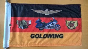 GOLDWING-Deutschland mit der Goldwing und den Goldwing Emblemen, 40 x 26 cm. passend für 678-016B & 678-016