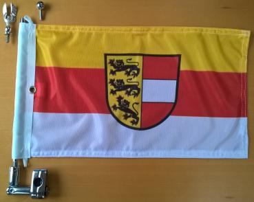 Kärnten mit Wappen Eine Motorradfahne 40 x 28 cm. 2 Fahnen zu einer Fahne vernäht