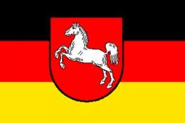 Niedersachsen Flagge, Fahne 30 x 20 cm.