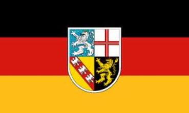 Saarland Fahne, flagge 30 x 20 cm - doppelt