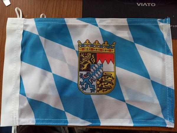 Bayern Flagge-Raute-g 24 x 13 cm.