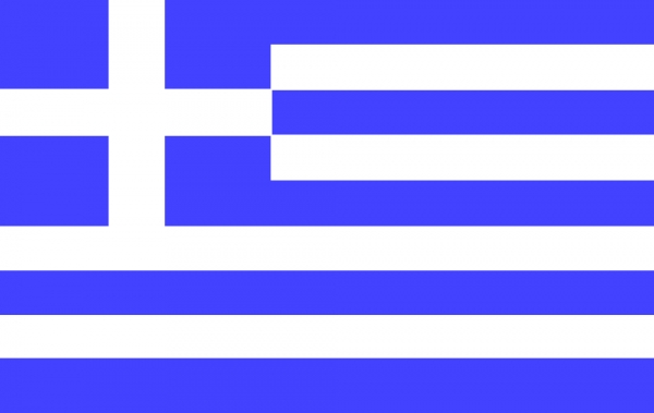 Griechenland 40 x 26 cm. für Fahnenstangen 678-016 (Adler) und 678-016 B ( Kugel)