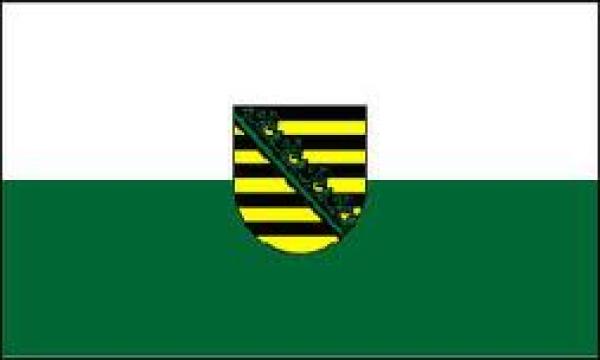 Sachsen Flagge-fahne 30 x 20 cm -doppelt